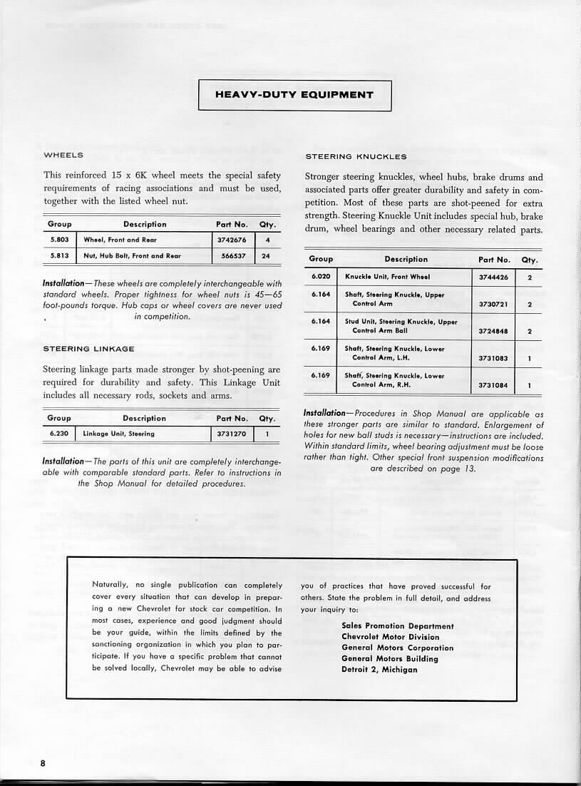 1957 Chevrolet Stock Car Guide Page 18
